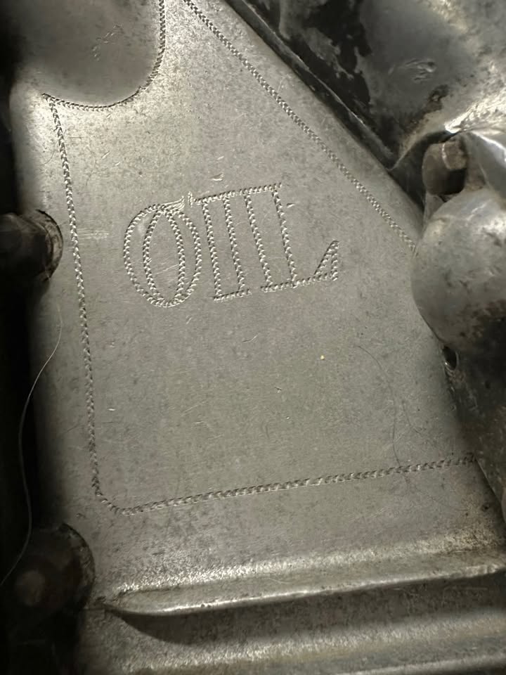 Von Dutch engraved Royal Enfield / Indian motorcycle engine