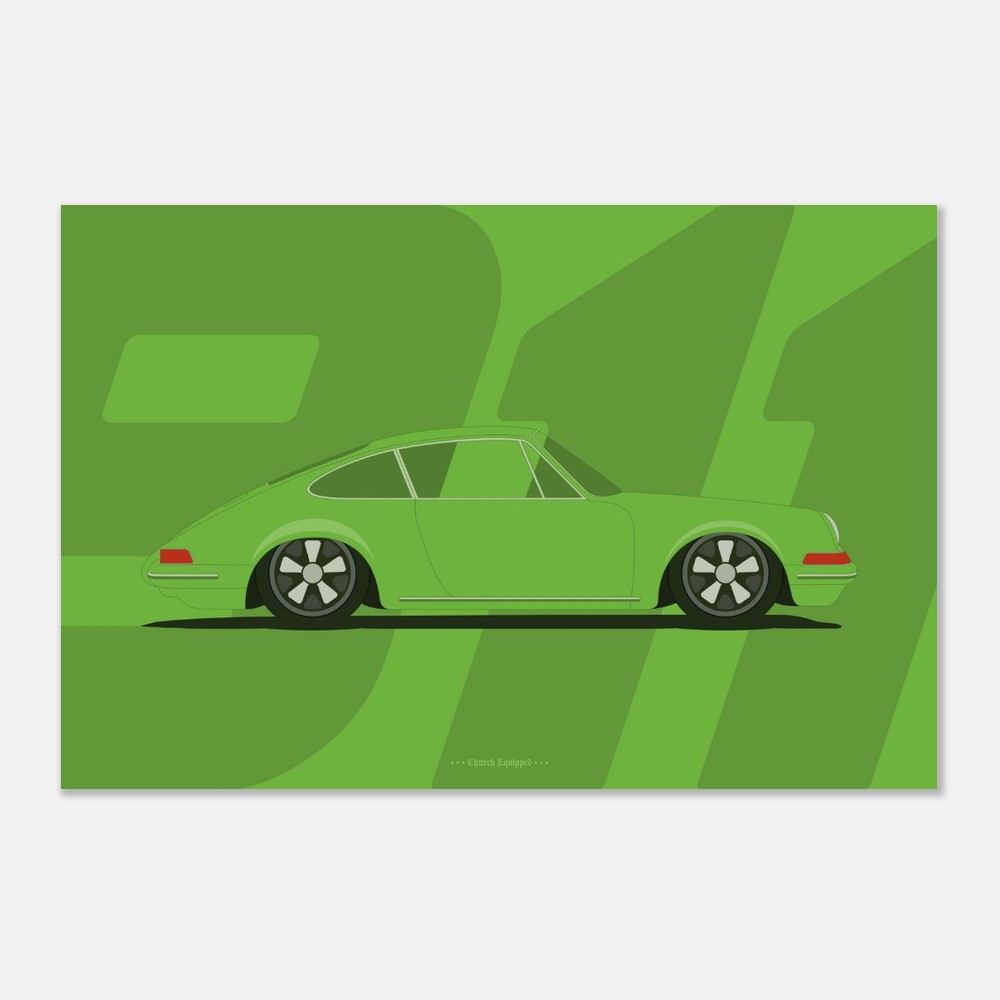 Porsche green poster 60x90 cm / 24x36″