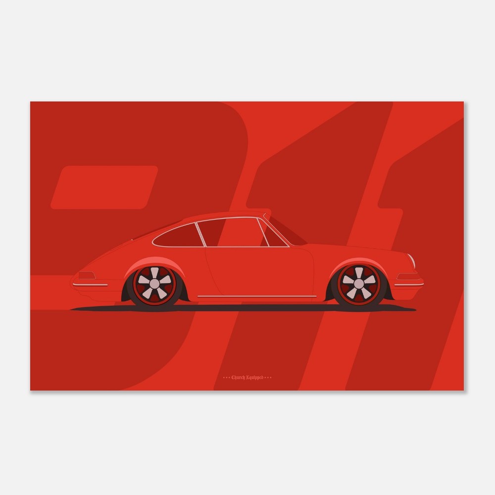 Porsche red poster 60x90 cm / 24x36″