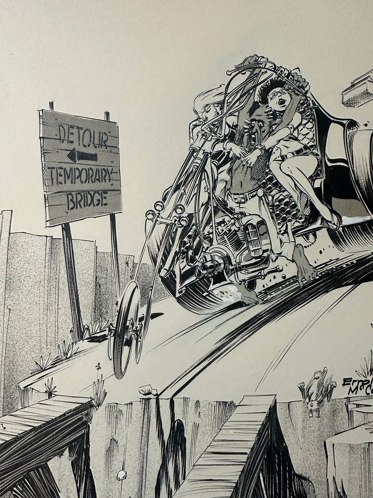 Original Hot Rod CARtoons pen and ink art by Errol McCarthy