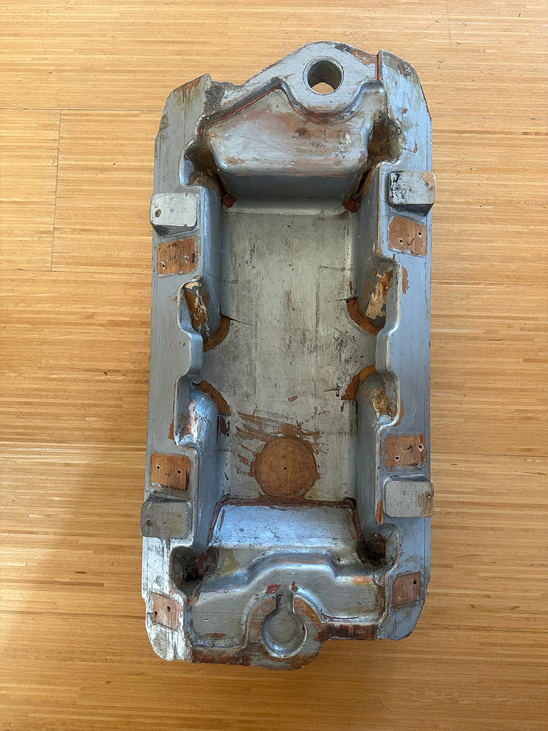 Original Mickey Thompson wood sand cast manifold pattern. SBC