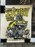 1966 ROTH Studios original acetate for the 55 Chevy Draggin' Machine t-shirt.