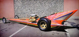 Race used Ed "Big Daddy" Roth Yellow Fang dragster DEIST parachutes.