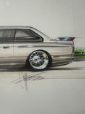 Chip Foose original signed BWM illustration