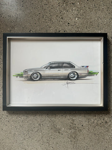 Chip Foose original signed BWM illustration