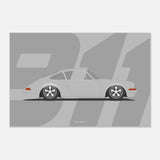 Porsche grey poster 60x90 cm / 24x36″