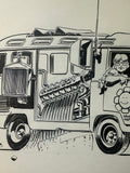 Original Hot Rod CARtoons pen and ink art by Errol McCarthy