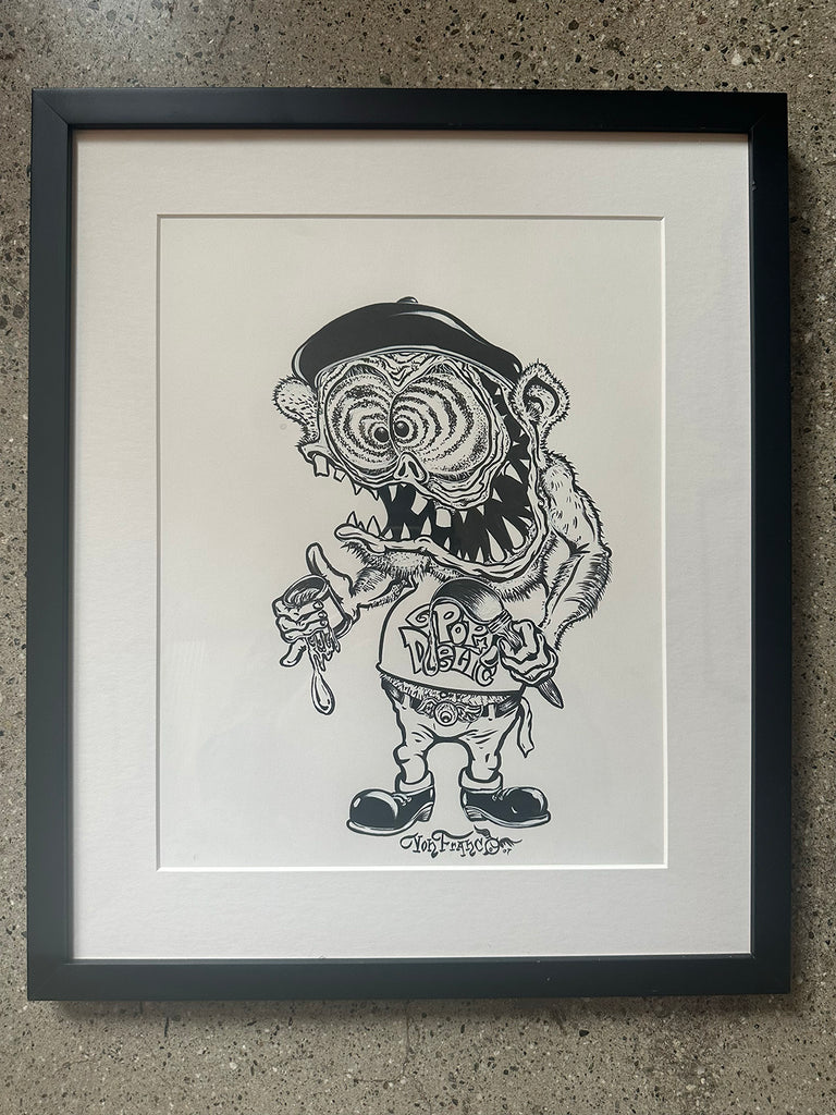 Original Von Franco pen and ink art for Pop Delic of Japan.